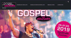 Desktop Screenshot of gospelholydays.com