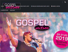 Tablet Screenshot of gospelholydays.com